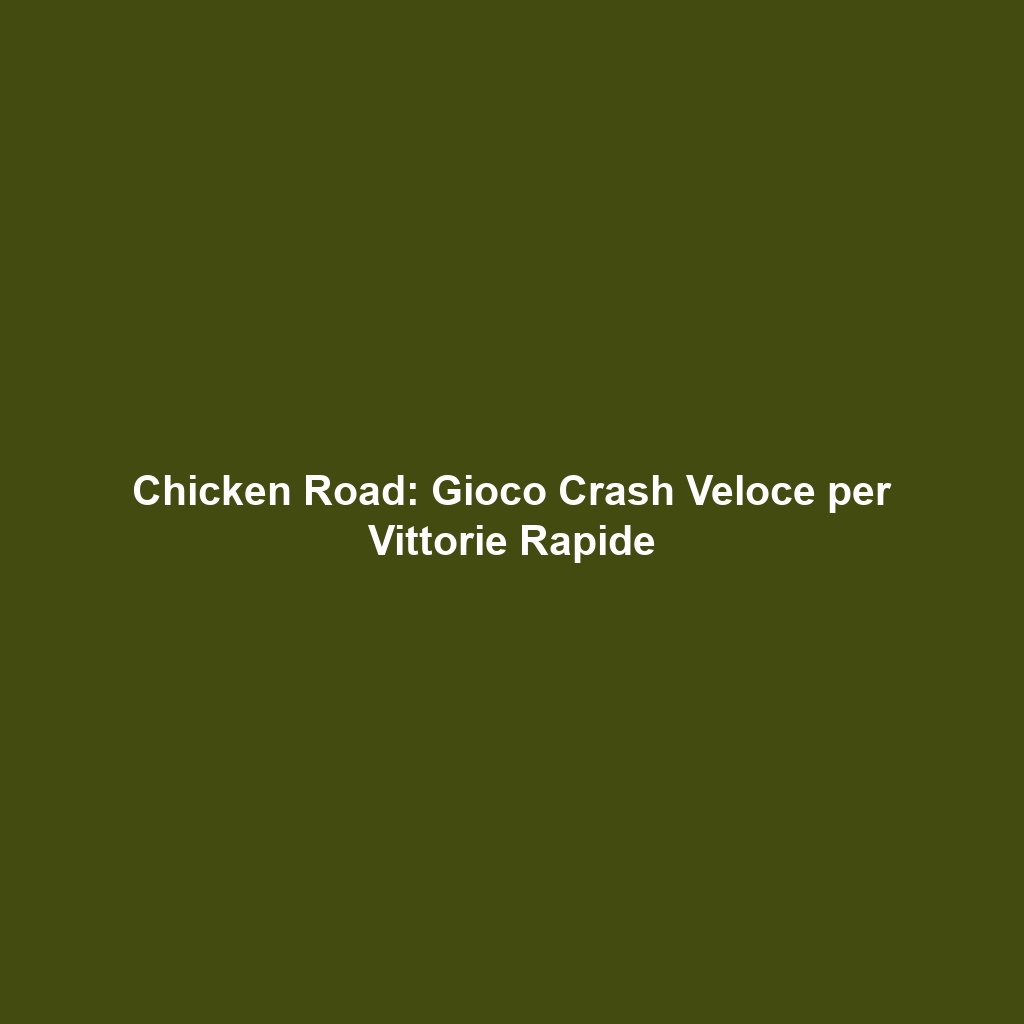 Chicken Road: Gioco Crash Veloce per Vittorie Rapide